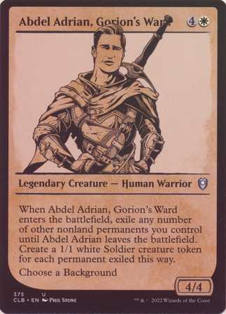 Abdel Adrian, Gorion's Ward - Showcase Rulebook Foil (Commander Legends: D&D - Battle for Baldur's Gate)