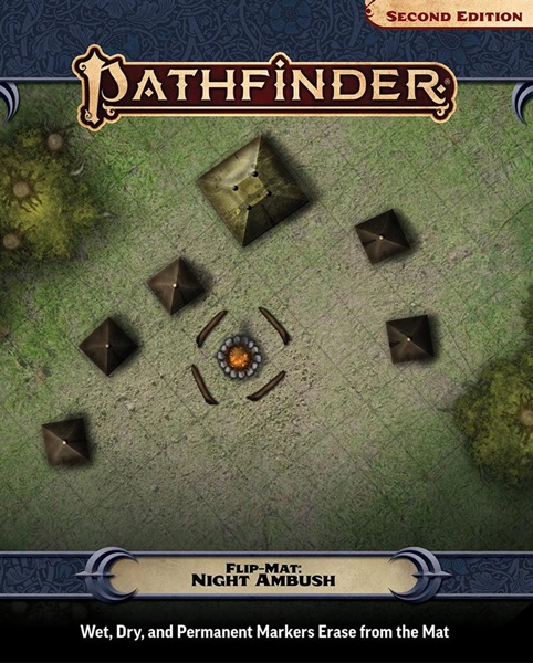 GameMastery Flip-Mat: Night Ambush - Tabletop Måtte - D&D & Pathfinder #PZO11018FM