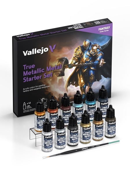 Vallejo Maling - True Metallic Metal: Starter Set (12 colors)